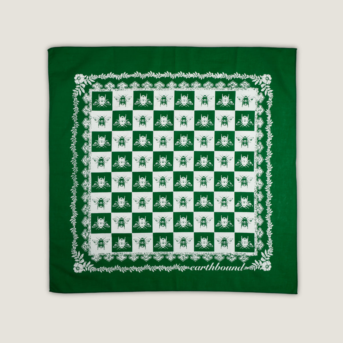 Cotton Bandana (Checkerboard Bees)