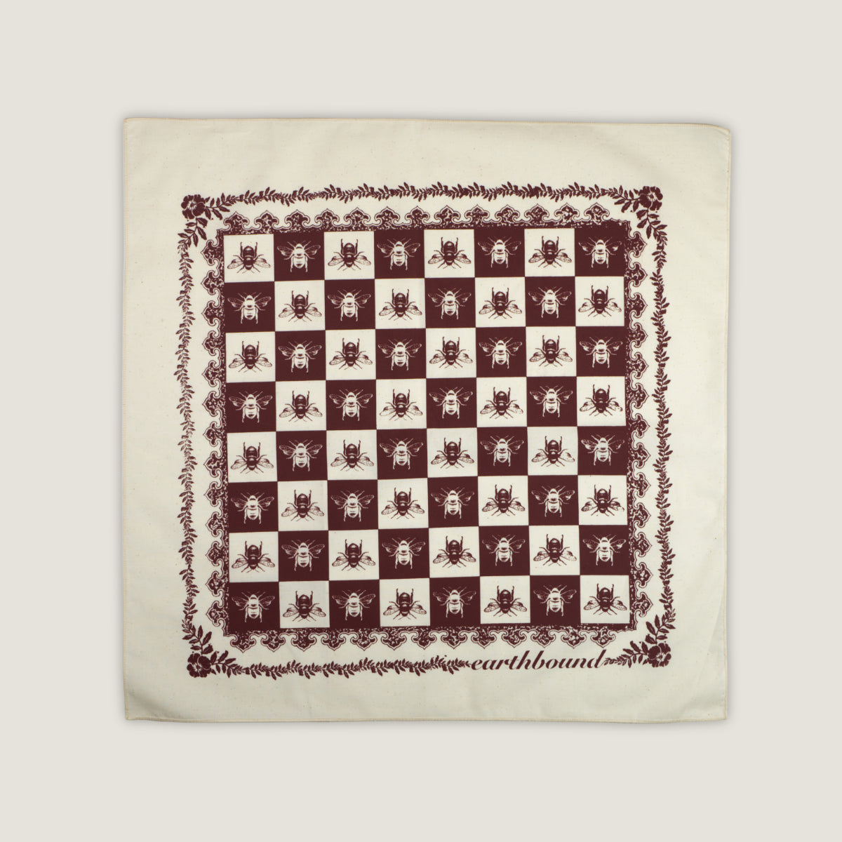Cotton Bandana (Checkerboard Bees)